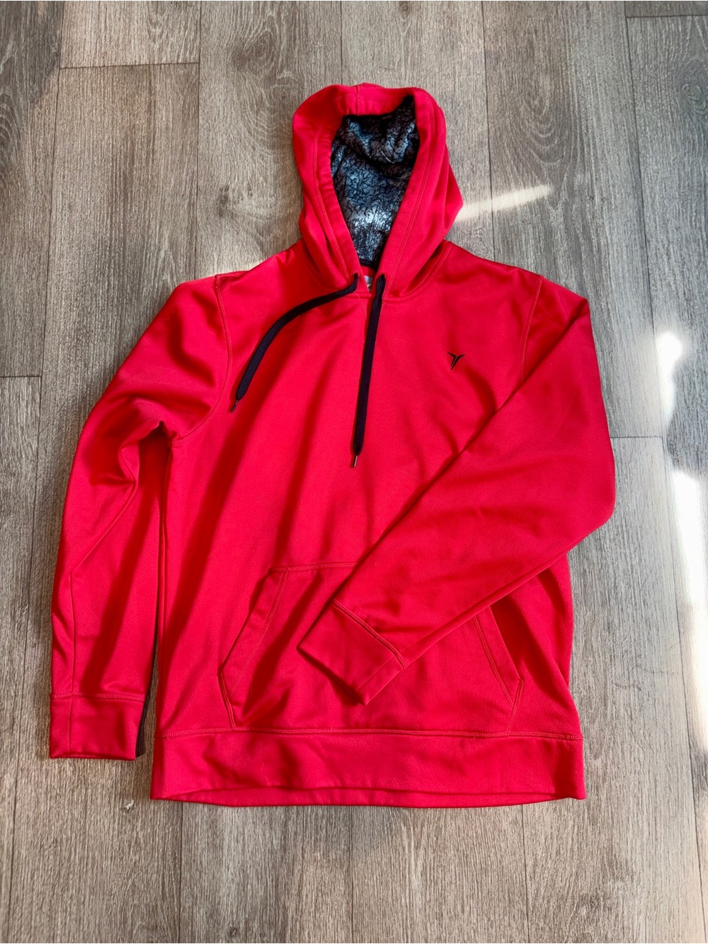 Old Navy Active Red Hoodie with Black Patterned Lining